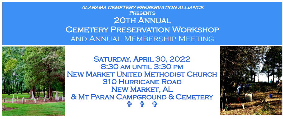 20th Annual Alabama Cemetery Preservation Workshop